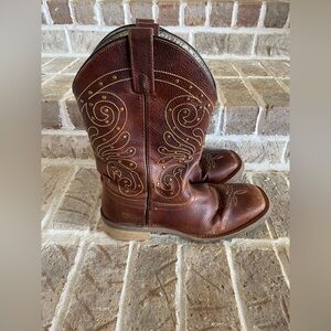 Smoky Mountain Women's Summer Brown Leather Cowboy Boots 6065 SZ 10D Oil Resista